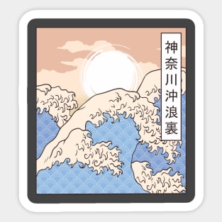 Pastel Great Wave Sticker